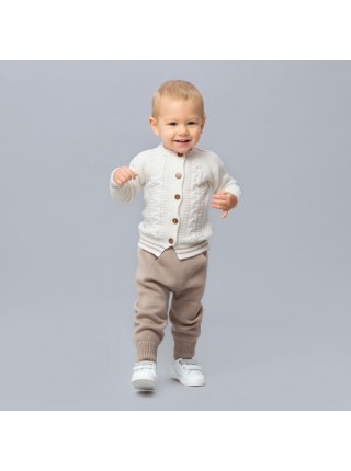 Комплект для малыша: кардиган + штанишки «Лапушка» р. 68 цвет:  крем/бежевый (0002)