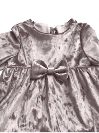 Детское платье "Марго" (бархат, хлопок) р. 86 цвет. сиреневый (4088)