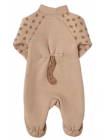 Детский утепленный комбинезон-термобелье (футер начес) "Рысенок"(р. 62)  цвет: беж (83045)
