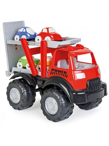 Детская игровая машинка PILSAN Грузовик-автовоз Power Truck+4 машинки (50*26*37 см) 06516