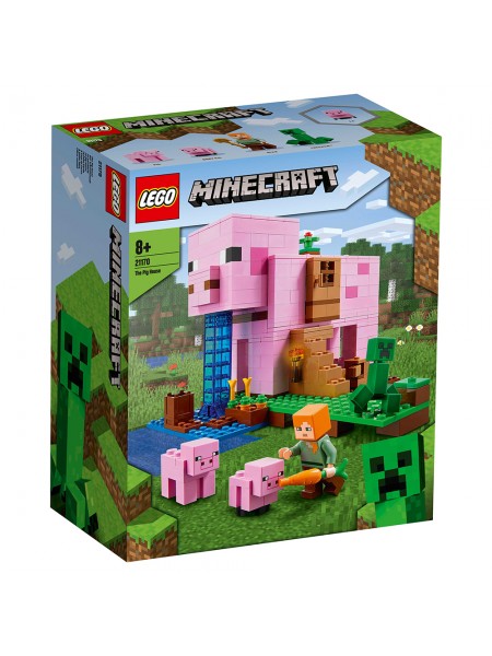 Детский игровой конструктор Lego Minecraft \ Лего Майнкрафт "Дом-свинья" 21170