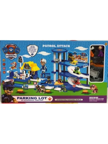 Детский игровой набор " Парковка Щенячий патруль + 2 героя на машинке Paw Patrol " (BJ0095356/553-339)