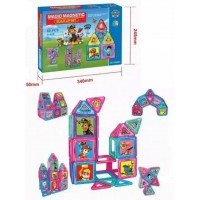 Конструктор магнитный Build up set 80 деталей 34х25х5м (62624 / JH6869C) 