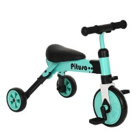 3-х колесный велосипед 2в1 PITUSO  "Букашка", складной цвет: зеленый (мятный) AS003