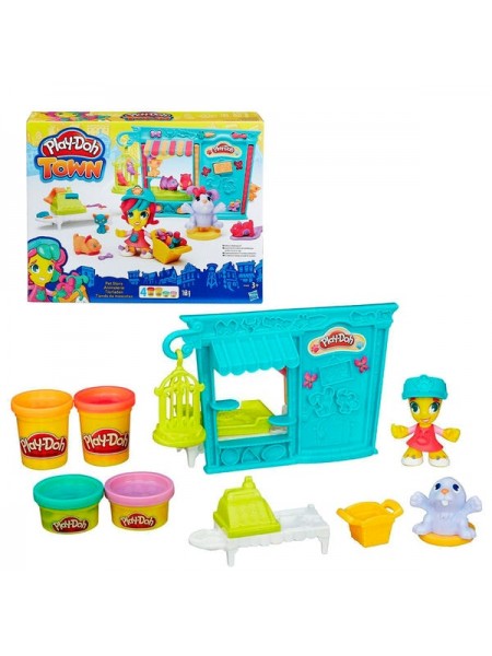 Детский игровой набор с пластилином "Магазинчик домашних питомцев" Play Doh (B3418)
