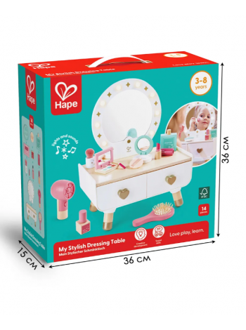 Детский игровой набор HAPE «Туалетный столик с аксессуарами» (E3219_HP)