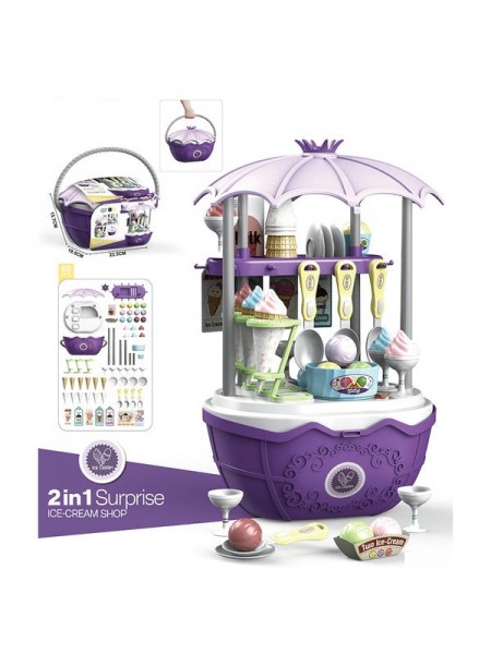 Детский игровой набор "Супермаркет:Фабрика мороженого в корзине" PITUSO  68 элементов (HW20061238)