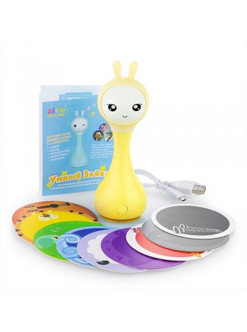 Интерактивная игрушка Alilo Умный зайка R1 цвет: желтый (60907)
