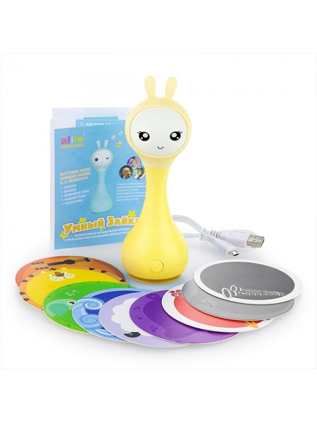 Интерактивная игрушка Alilo Умный зайка R1 цвет: желтый (60907)