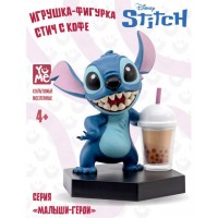 Ститч. Игрушка-фигурка модель «Стич" с кофе (15867_YM)