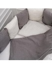 Детский универсальный комплект в кроватку 17 предметов "Organic Baby Cotton " цвет: серый (6099)