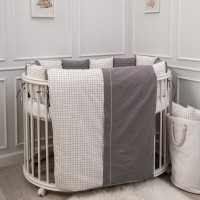 Детский универсальный комплект в кроватку 17 предметов "Organic Baby Cotton " цвет: серый (6099)