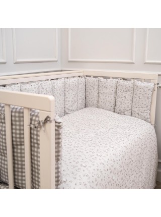 Детский комплект постельного белья"Кролик Лаппин" для стандартной кроватки цвет: серый (6117)