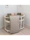 Детский универсальный комплект постельного белья "Garden" цвет: серо-розовый(6119/2)