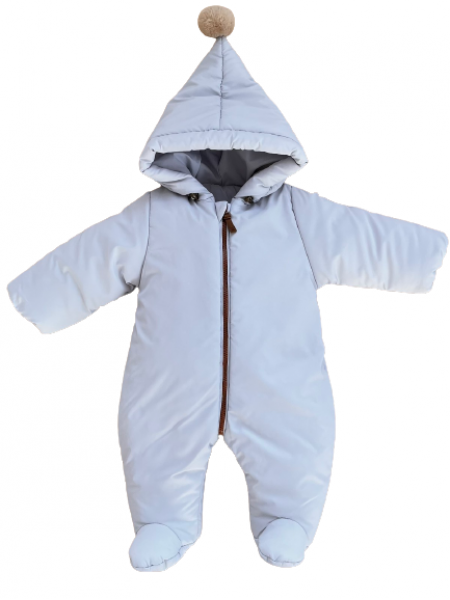 Детский демисезонный комбинезон "Гномик" с подкладкой, размер: 68. Цвет: «Серый» (KD 016))