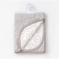 Детский хлопковый плед Perina SOFT COTTON  110*80 цвет: серый  ПЛ-02.6