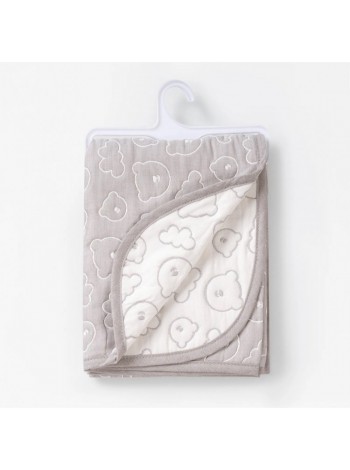 Детский хлопковый плед Perina SOFT COTTON  110*80 цвет: серый  ПЛ-02.6