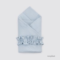 Одеяло-конверт 90х90 «Муслин №4» с резинкой (лето) цвет: голубой ОКнВ(Мс4-лето)