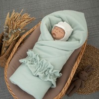 Одеяло-конверт 90х90 «Муслин №4» с резинкой (лето) цвет: полынь ОКнВ(Мс4-лето)