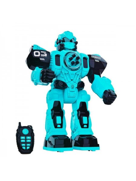 Детский интерактивный робот на пульте управления цвет: голубой  (601B)