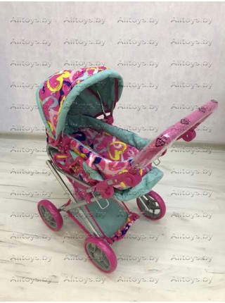 Детская коляска - трансформер + люлька для кукол с корзиной 2 в 1 Melobo 9346 цвет: мятный