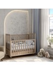 Детская деревянная кровать с маятником + колесо+ ящик "Classic Sleep" цвет: капучино