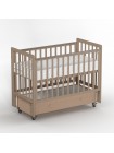 Детская деревянная кровать с маятником + колесо+ ящик "Classic Sleep" цвет: капучино