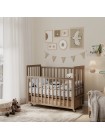 Детская деревянная кровать с маятником + колесо+ ящик "Classic Sleep PREMIUM" цвет: капучино