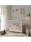 Детская деревянная кровать с маятником + колесо+ ящик "Classic Sleep PREMIUM" цвет: сатин