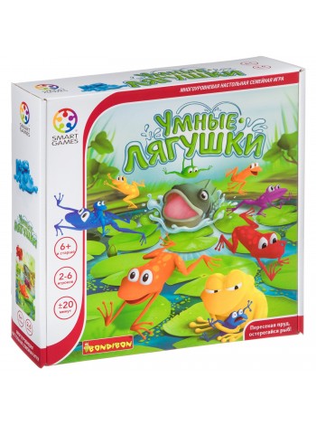 Настольная логическая игра-головоломка 6+ "Умные лягушки" Bondibon (ВВ4733)