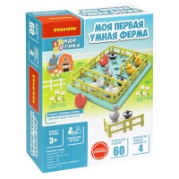 Настольная логическая игра-головоломка 3+ "Моя первая умная ферма" Bondibon (ВВ5679)