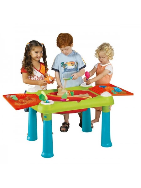 Детский столик для творчества и игры с водой и песком KETER CREATIVE 17184058 красный