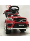 Детская каталка-толкачик-качалка с ручкой " Машина Mercedes GL63 AMG \ Мерседес " со звуком, светом и MP3 3 в 1 цвет: красный (A888AA-H)