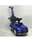 Детская каталка-толкачик-качалка с ручкой " Машина Mercedes GL63 AMG \ Мерседес " со звуком, светом и MP3 3 в 1 цвет: синий (A888AA-H)