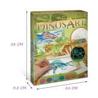 Набор для рисования с палитрой и готовыми эскизами DinosArt Серия Dino 15052_NSDA