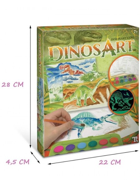 Набор для рисования с палитрой и готовыми эскизами DinosArt Серия Dino 15052_NSDA