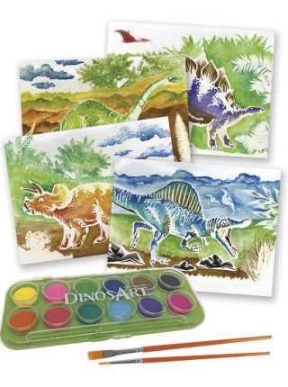 Набор для рисования с палитрой и готовыми эскизами DinosArt Серия Dino 15052_NSDA