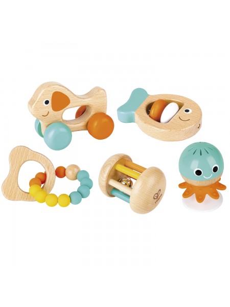 Подарочный набор игрушек погремушек HAPE "Малышам" (E0125_HP)