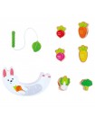 Развивающая игрушка  HAPE "Малышам" Собираем урожай с Зайкой, 2в1 (шнуровка и игра-балансир) (E0526_HP)