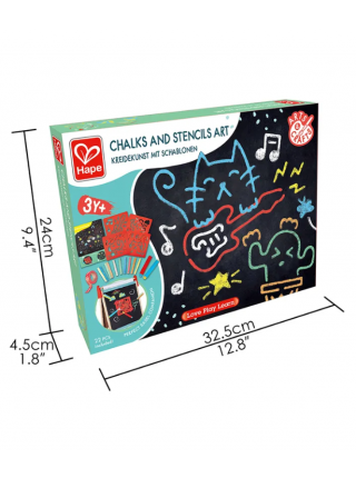 Развивающий детский игровой набор для рисования мелками по трафаретам (E1068_HP)