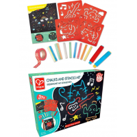 Развивающий детский игровой набор для рисования мелками по трафаретам (E1068_HP)