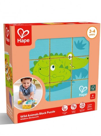Детская игровой набор HAPE  "Кубики" Дикие животные  (E31461_HP)