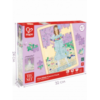 Пазл для детей Hape "Умняша" Портрет Меды (в деревянной раме) (E1465_HP)
