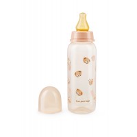 Бутылочка для кормления Happy Baby с латексной соской (медленный поток)  250 мл. цвет: Bear ( 10018)