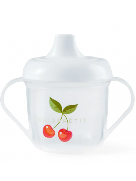 Поильник детский с ручками Happy Baby 6м+ цвет: Cherry (14001)