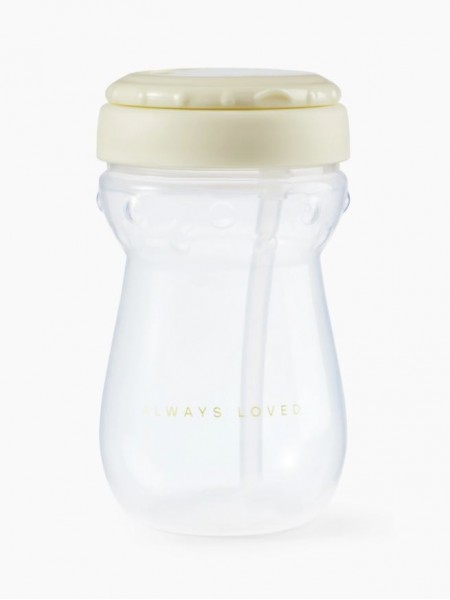 Поильник детский с трубочкой Happy Baby 9м+ цвет: Cream (14011)