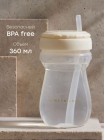 Поильник детский с трубочкой Happy Baby 9м+ цвет: Cream (14011)