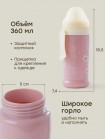 Поильник для кормления с прищепкой Happy Baby 360 мл. цвет: pink flowers (14014)