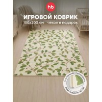 Складной игровой развивающий коврик Happy Baby Soft Floor цвет: бежевый дуб (331902)