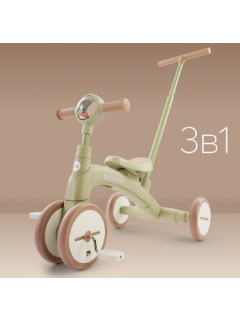 Беговел-велосипед трансформер OMNI Happy Baby цвет: olive (50050)
